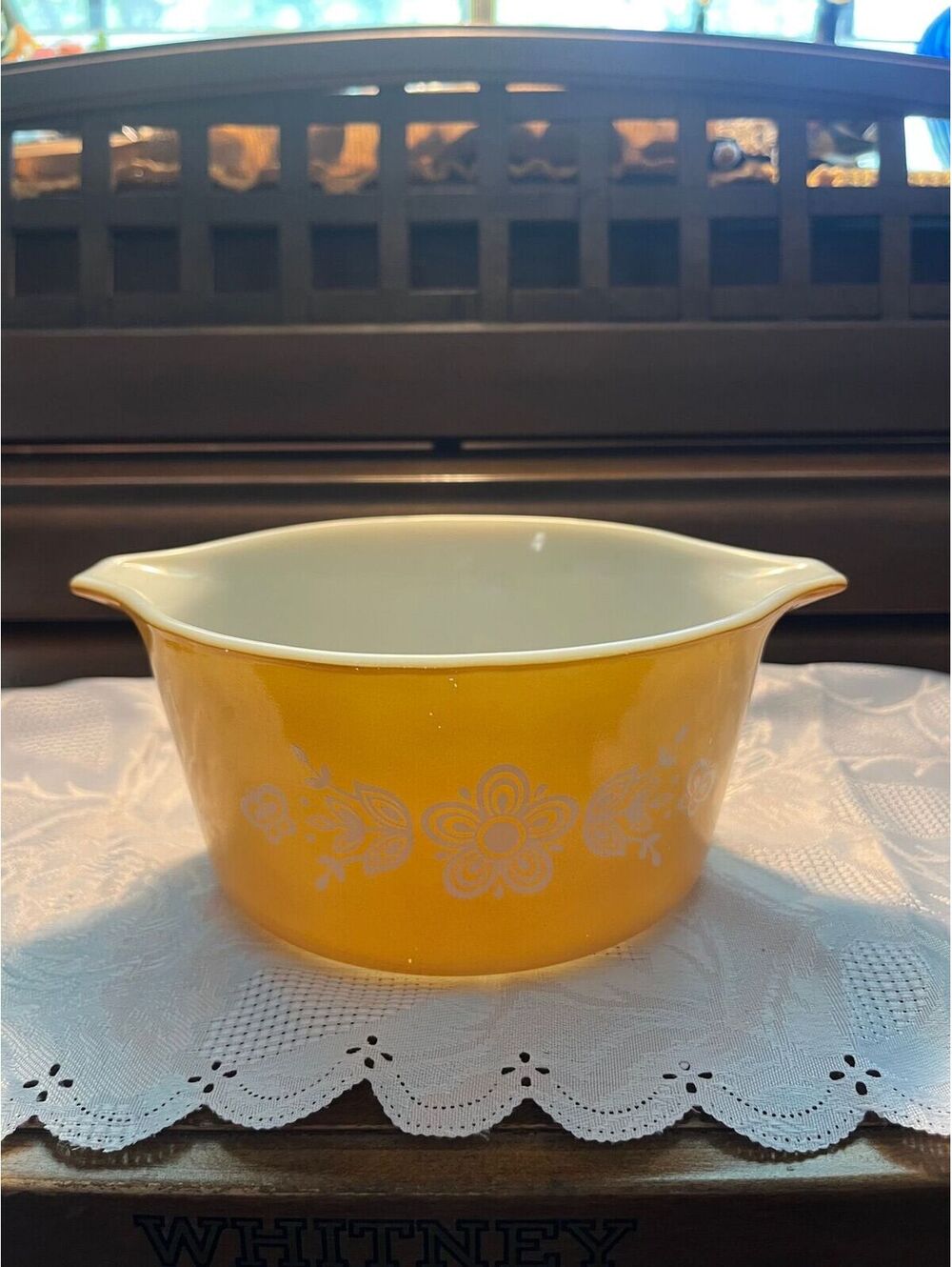 Vintage Pyrex 473 Casserole Bowl No Lid BUTTERFLY GOLD 1 Qt